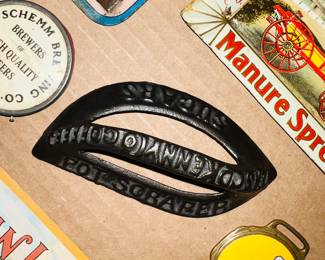 Cast iron pot scraper 