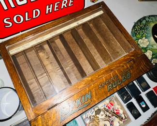 Lufkin rule organizing display case