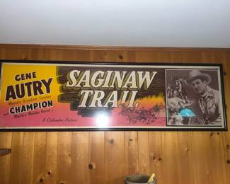 Large Gene Autry Saginaw Trail Movie Poster