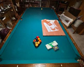 Antique Brunswick Balke-Collender Company Pocket Pool Table - excellent condition. Slate top. 