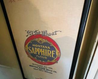 Framed Advertising Flour Bags 