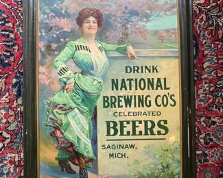 Saginaw Michigan National Brewing CO’s Beers Metal Sign