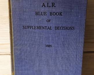 1925a.l.r Blue Book of supplemental decisions.