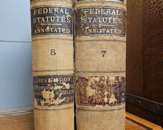 Federal statues annotated version book number 8 and 9 by Albert M Sames