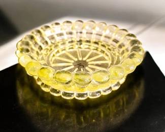 Vintage amber glass small bowl / ashtray 
