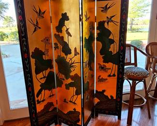 Chinoiserie Asian  screen 