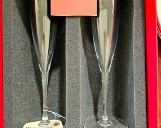 Baccarat stemmed champagne glasses 