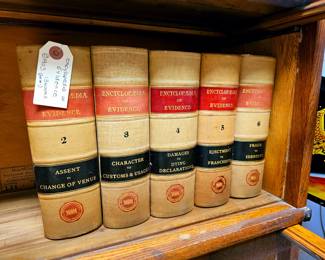 1903 Encyclopedia of evidence 13 books. Sold as set