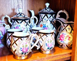 11 piece limoges China tea set. Sold as set