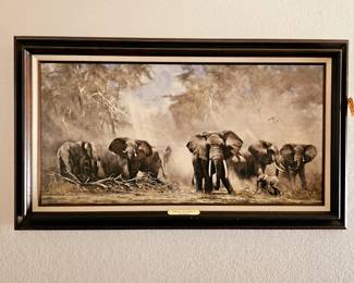 Elephants at amboseli by David Shepherd 