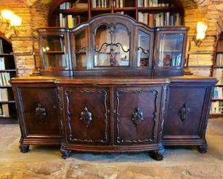 Antique wooden cabinet. Solid wood. Comes with two keys. 