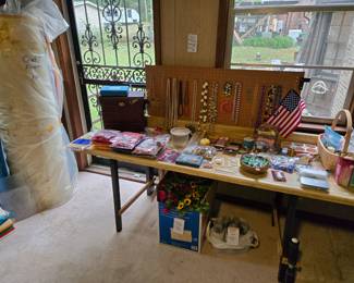 Sun Room.   Jewelry and Crafts.  Everything in this room 50% off price marked!