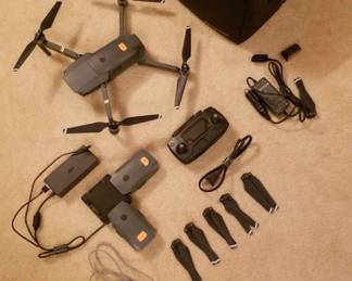 DJI Mavic Pro Quadcopter Drone.  With 3 batteries, charger, car charger, Controller, Extra propellers and Accessories with a Case.  $300 Firm.