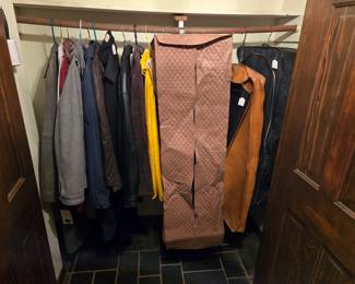 Foyer.  Coats and Clothes bags.  Everything in this room 50% off price marked!