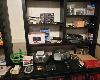 Basement, Study.   All kinds of other gadgets.  Even an old Cassette player.  Everything in this room 50% off price marked!