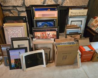  Living Rm.  Pictures, Si-Fi Art, Frames.  Everything in this room 50% off price marked!