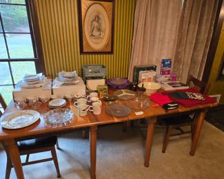 Dinning Rm.  Black Walnut Dinning table(hand made) seats up to 8.  Everything in this room 50% off price marked!