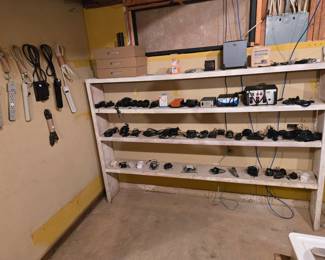 Basement, Basement.  Power strips, all kings of Power cords and chargers.  Everything in this room 50% off price marked!