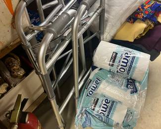 walkers and fire extinguisher