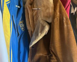 Mens Winter coat denim and lined