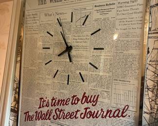 Very Rare- Wall Street Journal Advertisement clock