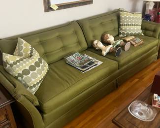 Green well condition couch
