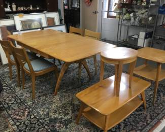 MCM wishbone table and chairs $550/set