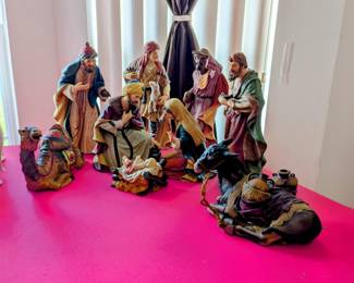 Porcelain Nativity Set.