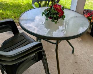 Table and four chairs - $50.
