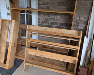 Wall Mount Shelf (front) $30.  Standing Shelf (back) $60.