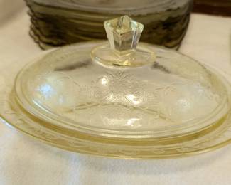 1940s Yellow Depression Glass - Madrid Pattern - Rare pieces!