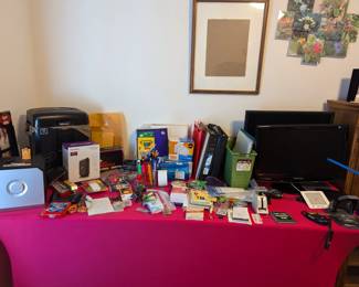 Lots of Office items - Monitors, Speakers, etc.