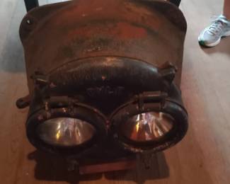 Headlights off of old train engine