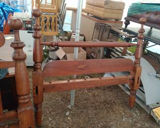 Headboard and footboard, also have rails