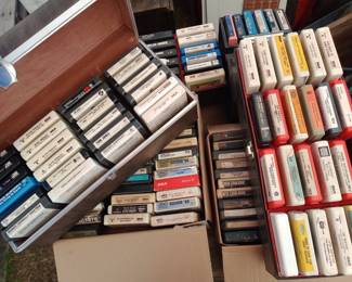 Lots of 8 track tapes