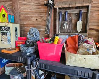 Gardening gloves & supplies. 