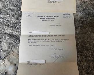 Letter and envelope signed by  the 41st President George Bush