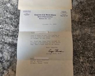 Letter from George Bush. 