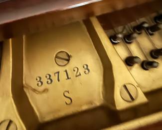 Mid Century Steinway & Sons Grand Piano--Model S Grand Piano that has just been serviced last month by Cooper Music Steinway Certified and has had a new set of Renner Steinway hammers installed, shanks and flanges as well as the replacement of bass strings and piano sound regulation, it comes with an appraisal. 