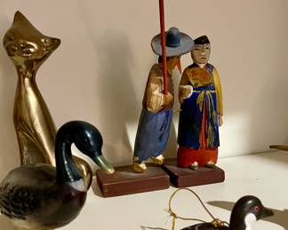 Cats, turtles, duck motif 