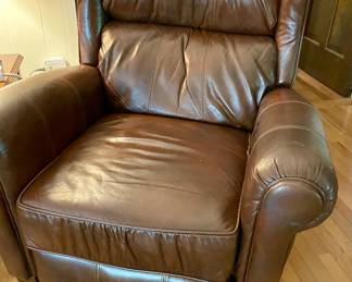 Leather chair recliner