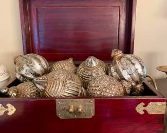 Brass and Mahogany box