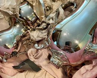 Silver plate tea service never out of box