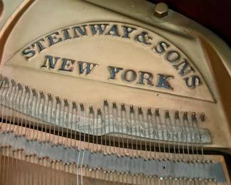 Mid Century Steinway & Sons Grand Piano--Model S  Grand Piano made in 1952 that has just been serviced last month by Cooper Music Steinway Certified and has had a new set of Renner Steinway hammers installed, shanks and flanges as well as the replacement of bass strings and piano sound regulation, it comes with an appraisal. 