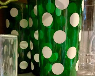 Vintage Emerald Green tea glasses