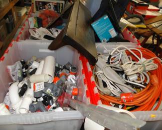 Plumbing, and extension cords