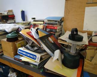 Lots of books, and binders too