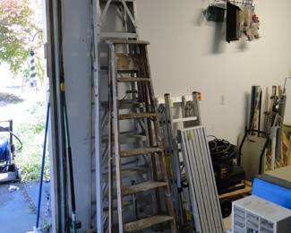 Ladders against the wall