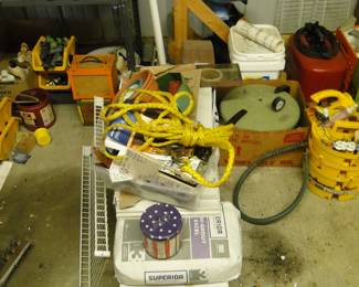 Work buckets and fancy 1976 flag tin