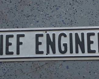 Chief Engineer sign